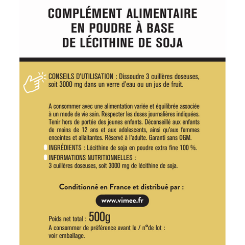 étiquette lécithine de soja vimee