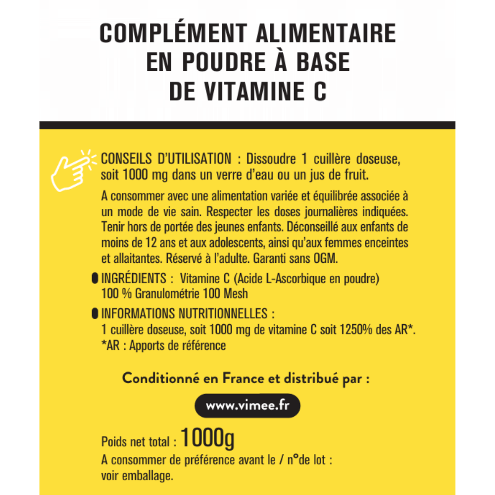 vitamine c en poudre vimee