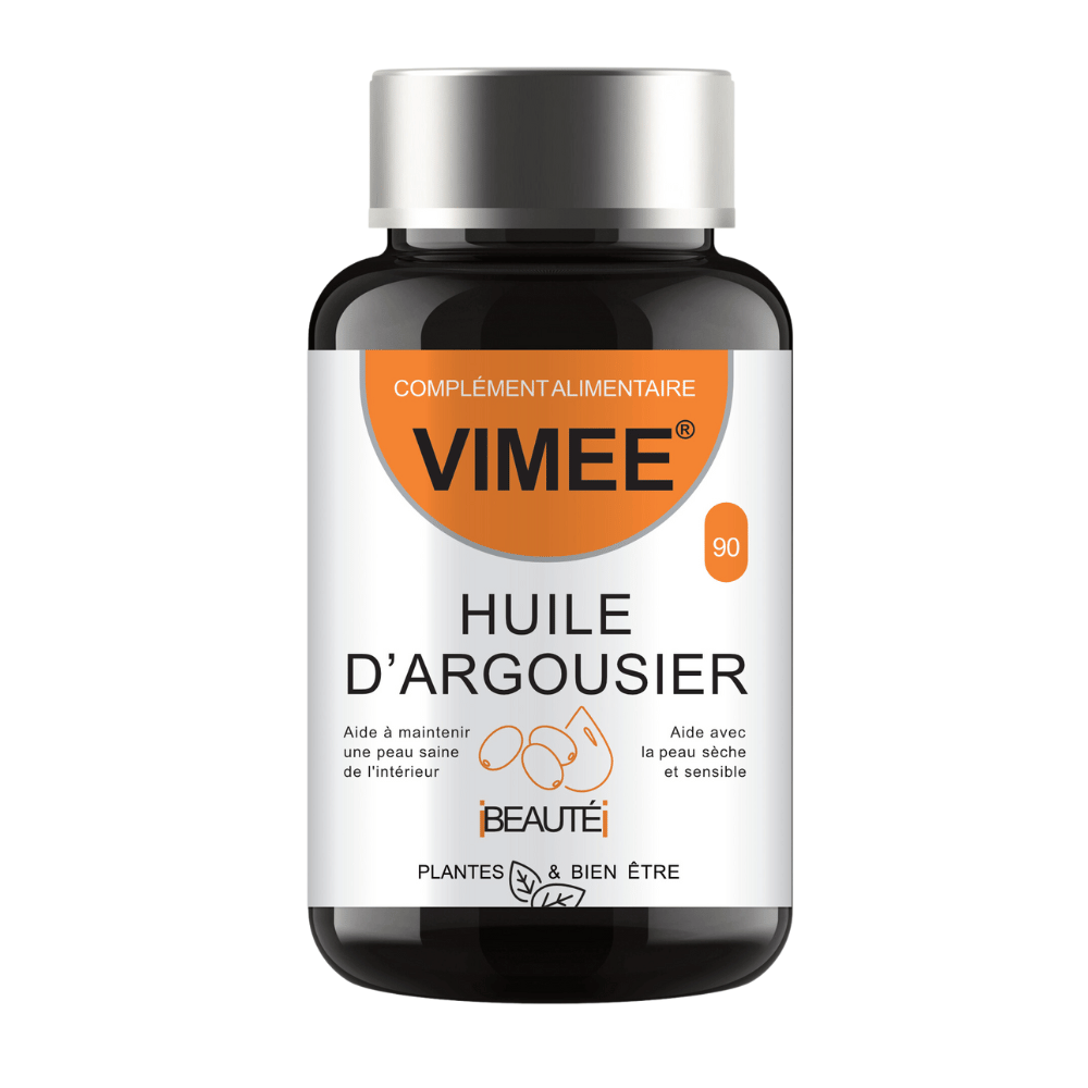 Huile d'argousier devant vimee